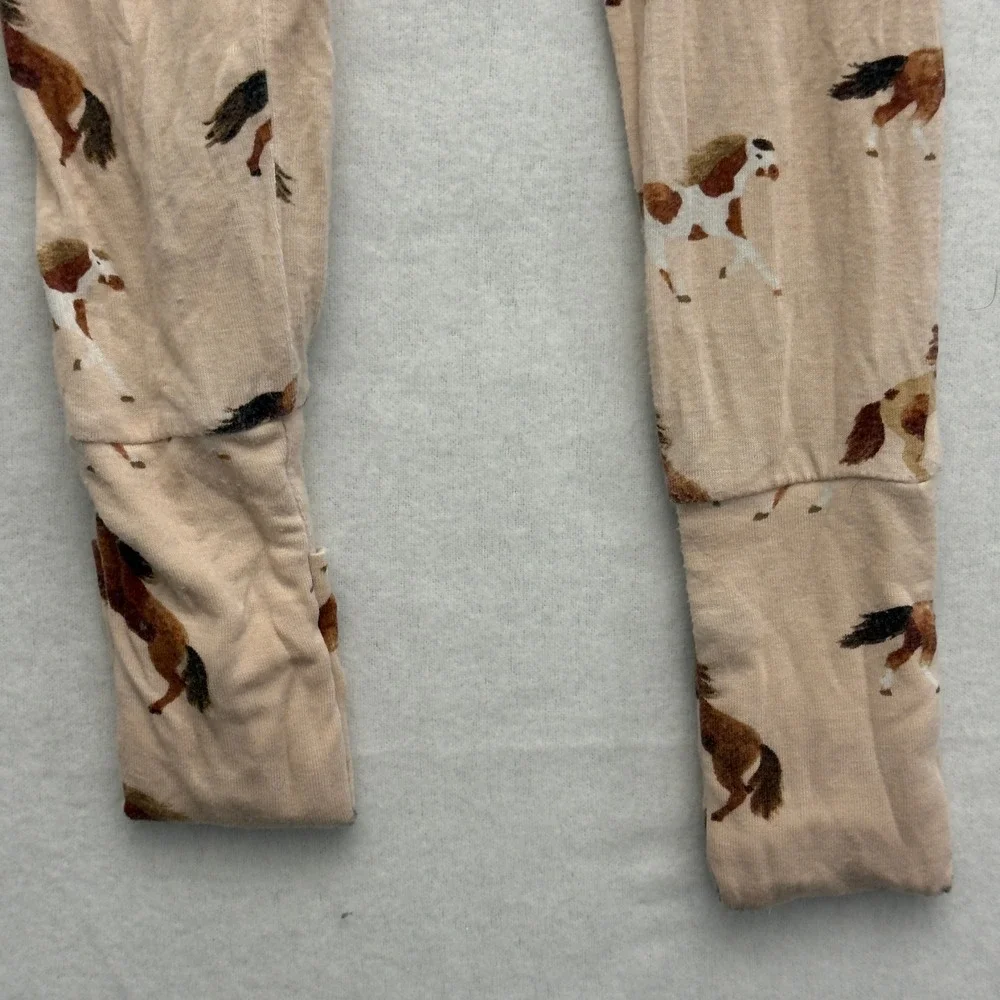Angel Dear Long Sleeve Footie Zippy Jumpsuit 18-24‎ Months Horse Print Fold Over